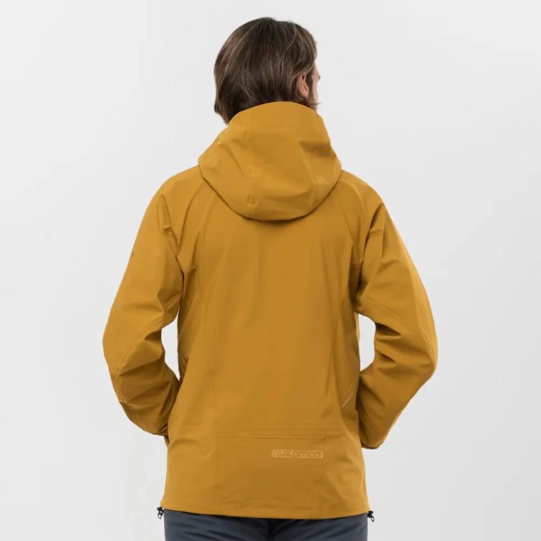 Yellow Salomon Outlaw 3L Shell Men's Ski Jackets | IE ZI1358